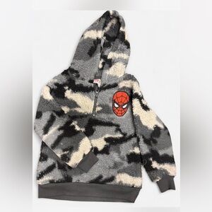 Marvel Spider-Man Fleece Hoodie Black and Gray Kids